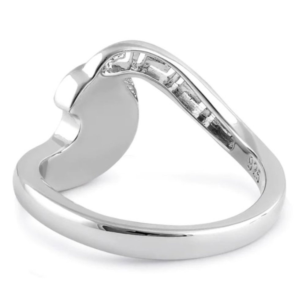925 STERLING SILVER Lab Created Blue Fire Opal Greek Key & Wave Ring - Picture 16 of 16